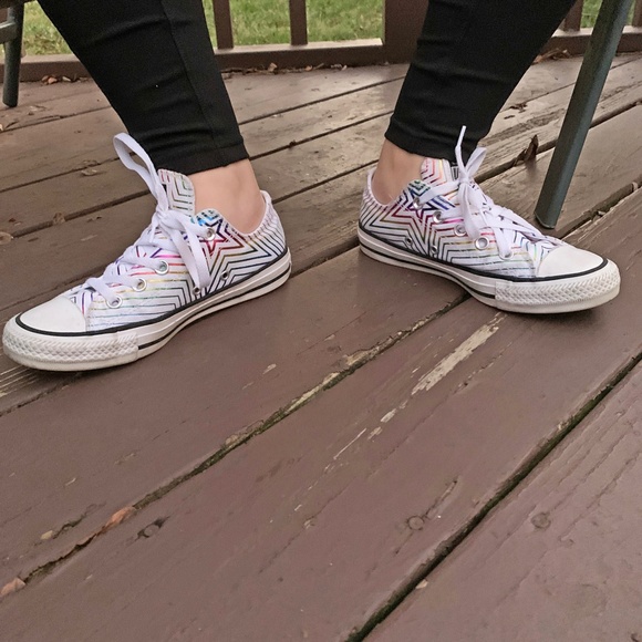 Converse Chuck Taylor All Star Ox "All Of The Stars" Women's Shoes White-Black 6 - Picture 7 of 10